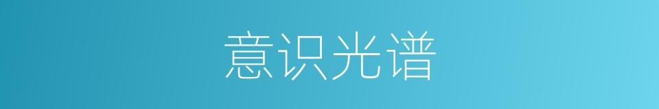 意识光谱的同义词