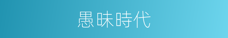 愚昧時代的同義詞