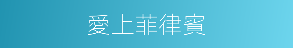 愛上菲律賓的同義詞