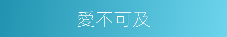 愛不可及的同義詞