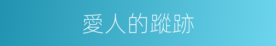 愛人的蹤跡的同義詞