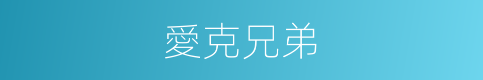愛克兄弟的同義詞