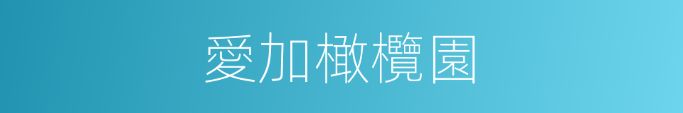 愛加橄欖園的同義詞