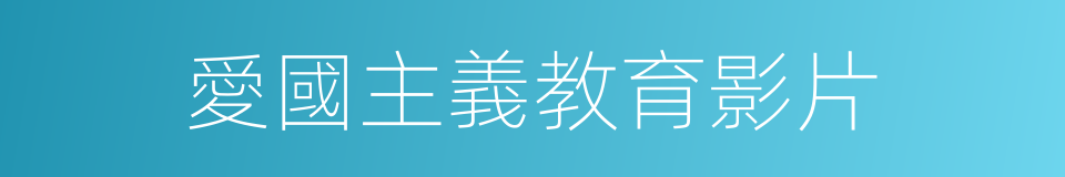 愛國主義教育影片的同義詞