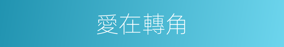 愛在轉角的同義詞