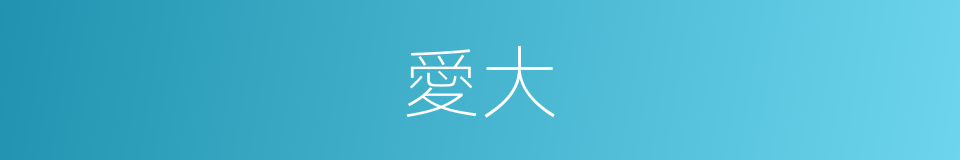 愛大的同義詞