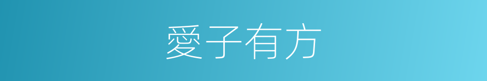 愛子有方的同義詞