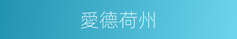 愛德荷州的同義詞