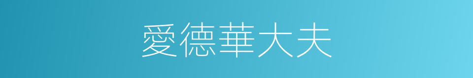 愛德華大夫的同義詞