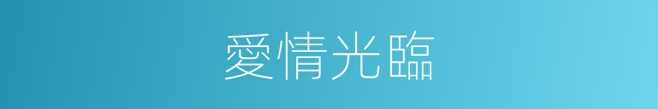 愛情光臨的同義詞