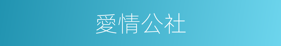 愛情公社的同義詞