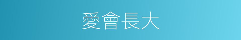 愛會長大的同義詞
