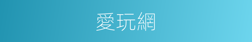 愛玩網的同義詞