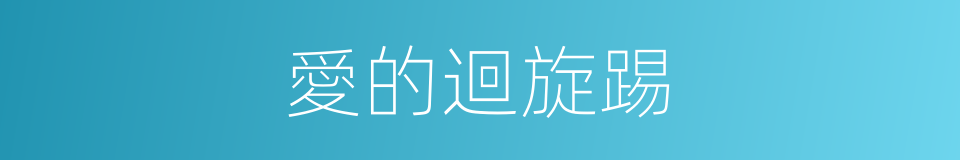 愛的迴旋踢的同義詞