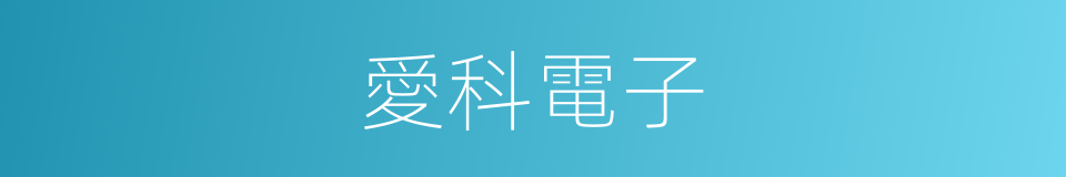 愛科電子的同義詞