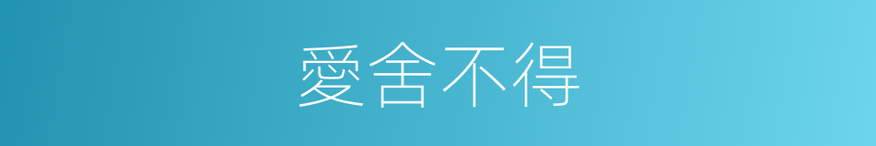 愛舍不得的同義詞