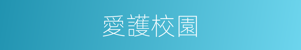 愛護校園的同義詞