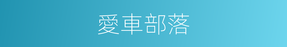 愛車部落的同義詞