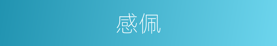 感佩的意思