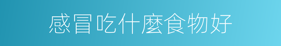 感冒吃什麼食物好的同義詞