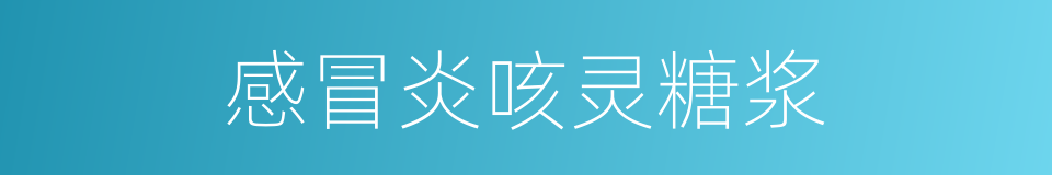 感冒炎咳灵糖浆的同义词