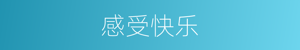 感受快乐的同义词