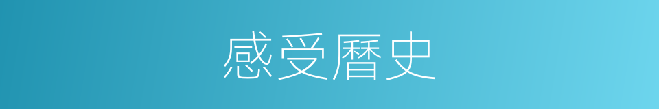 感受曆史的同義詞