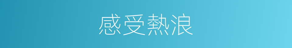 感受熱浪的同義詞