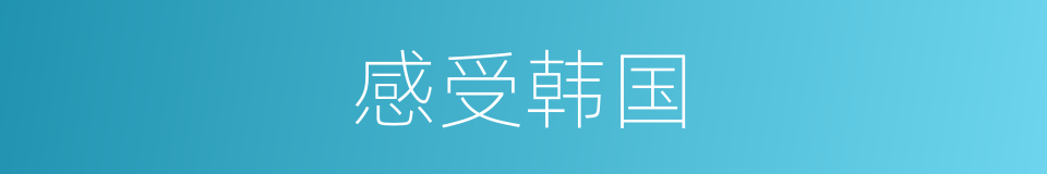 感受韩国的同义词