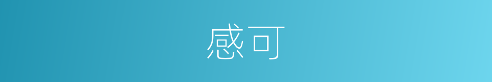 感可的同义词