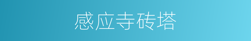 感应寺砖塔的同义词