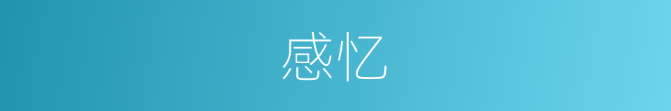 感忆的同义词