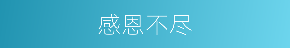 感恩不尽的意思