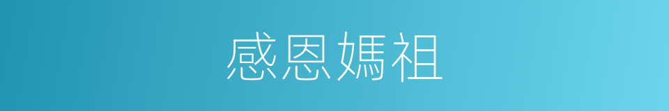 感恩媽祖的同義詞