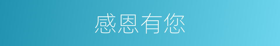 感恩有您的同义词