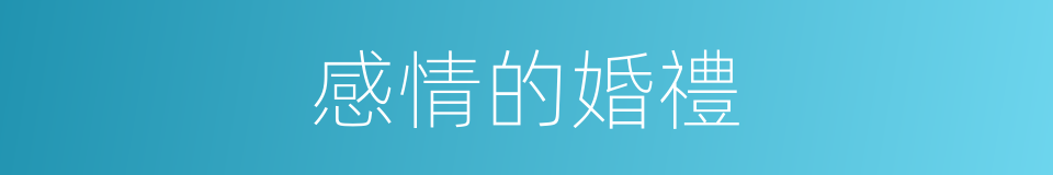 感情的婚禮的同義詞