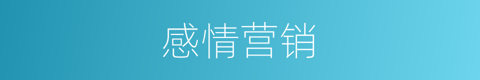 感情营销的同义词