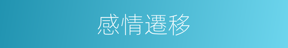 感情遷移的同義詞