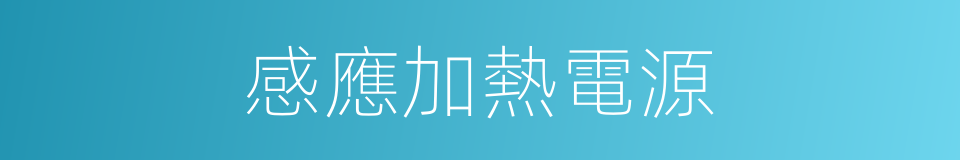 感應加熱電源的同義詞