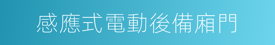 感應式電動後備廂門的同義詞