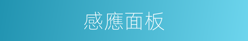 感應面板的同義詞