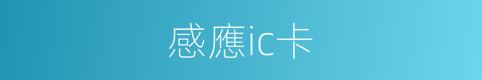 感應ic卡的同義詞