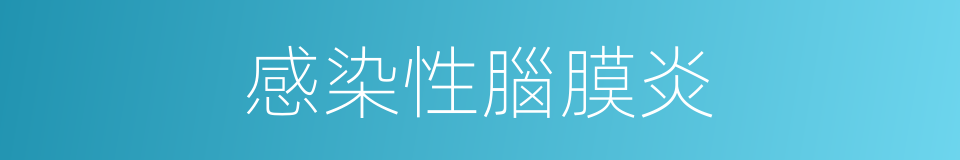 感染性腦膜炎的同義詞