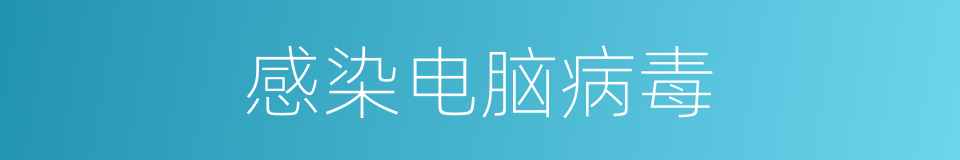 感染电脑病毒的同义词