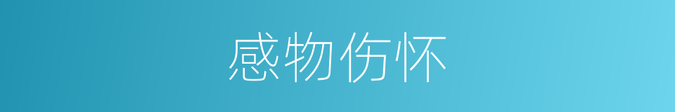 感物伤怀的意思