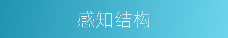 感知结构的同义词