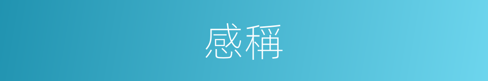 感稱的同義詞