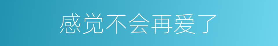 感觉不会再爱了的同义词