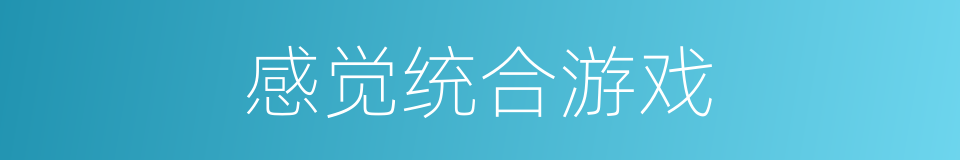 感觉统合游戏的同义词