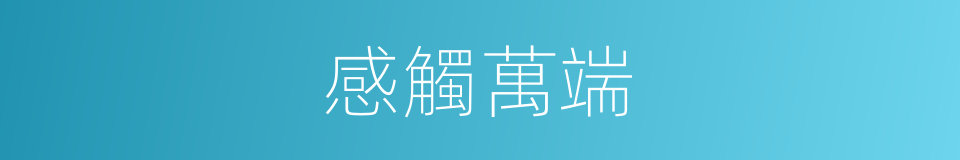 感觸萬端的意思